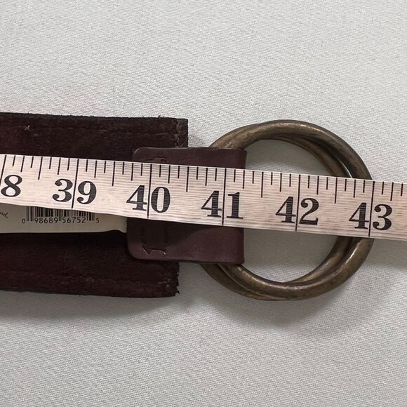 Lucky Brand Brown Leather Belt Size 30 Studded Beaded Boho Chic NEW!